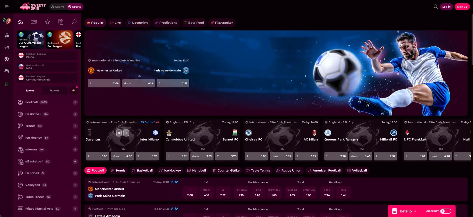 Sweetyspin Casino interface and features